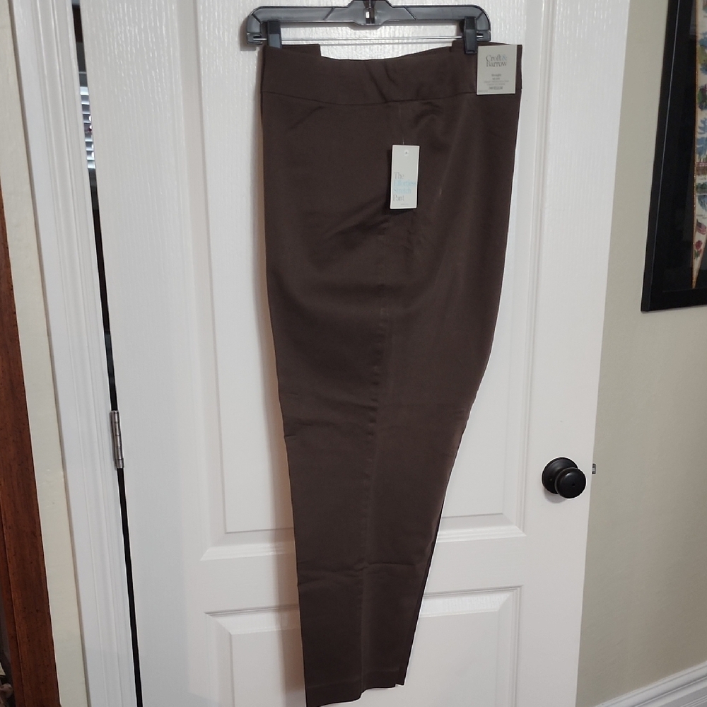Croft & Barrow Brown Straight Leg Pants NWT